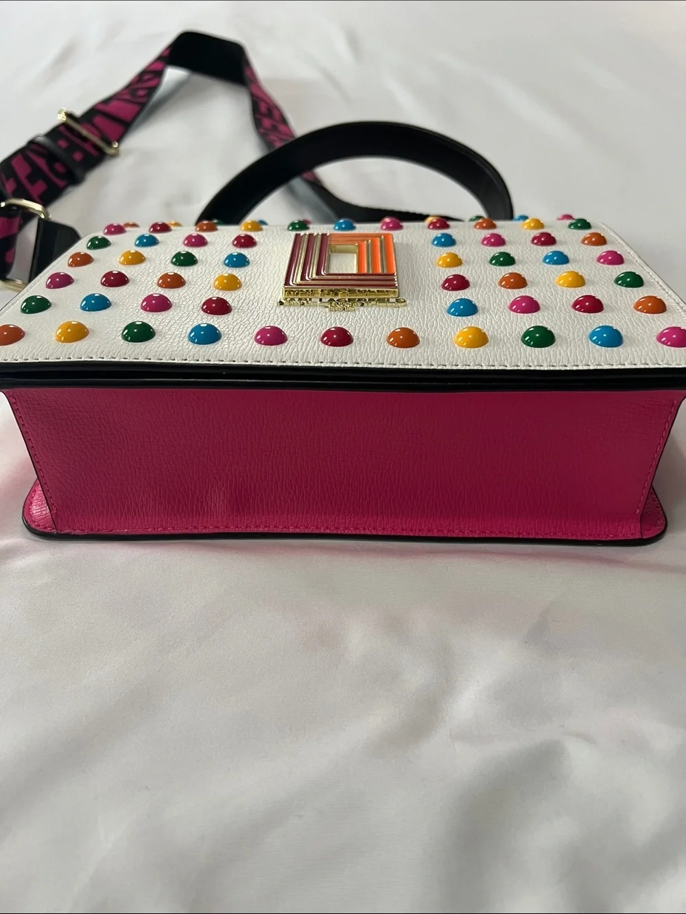 Karl Lagerfeld Paris Simone Rainbow Studded Crossbody